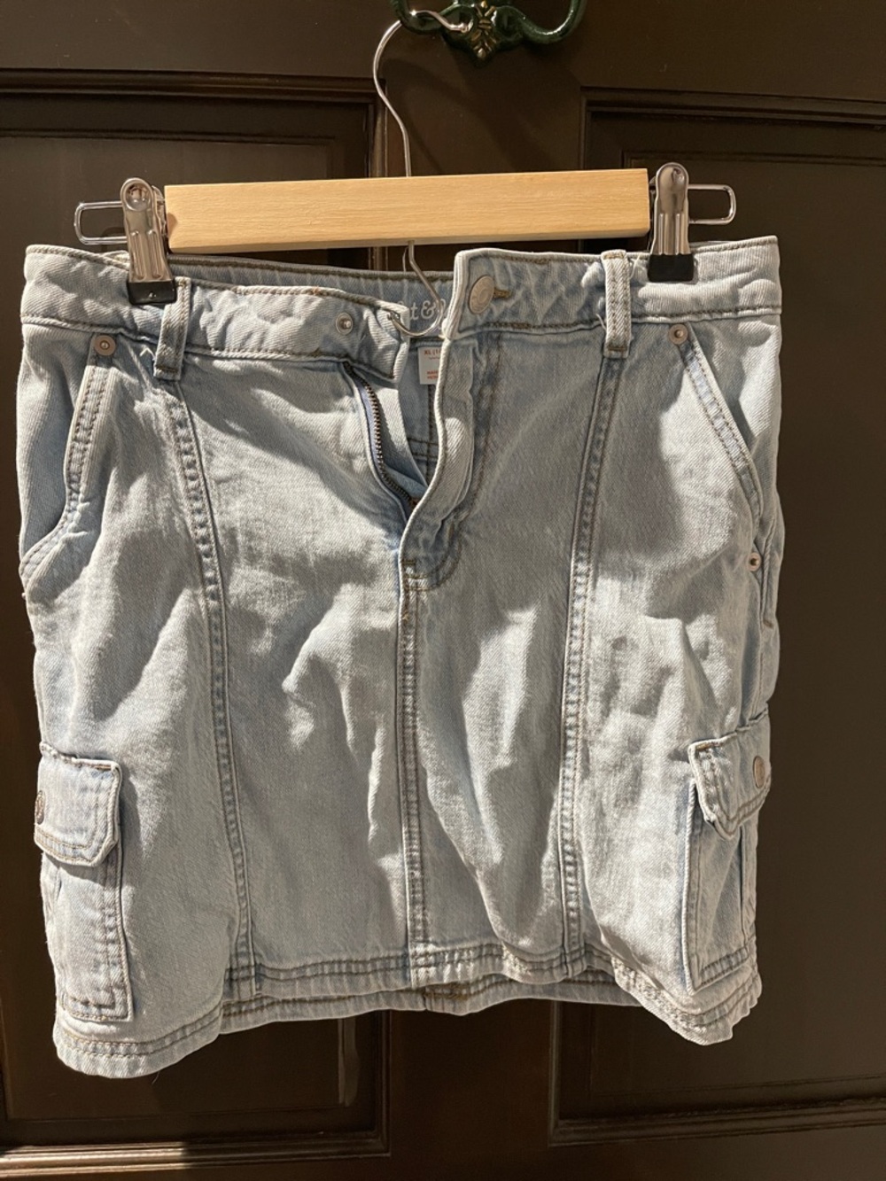 Cat & Jack Light Wash Denim Cargo Skirt